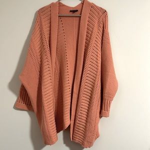 Lafayette 148 Wool cashmere blend spring knit coral cardigan duster
